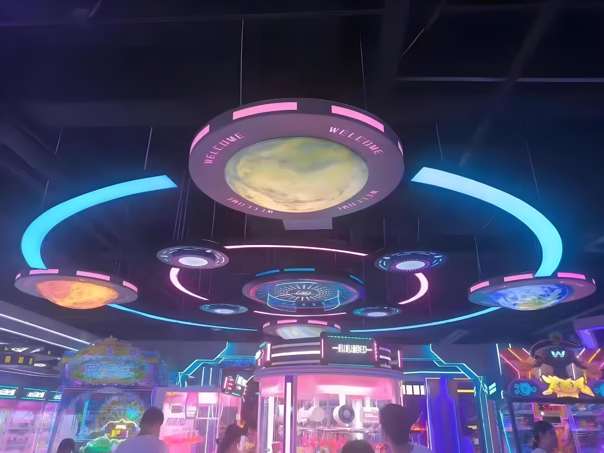 Módulo de atmósfera de bar de videojuegos KTV módulo de decoración de pared de luces de parque de juegos animado ciudad de modelado de luces