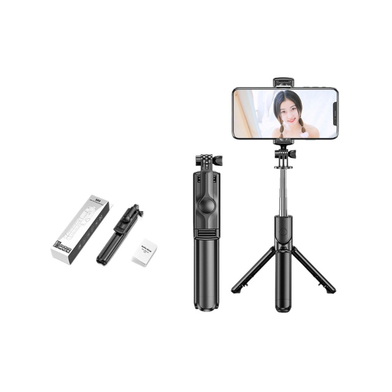 Palo de selfie multifuncional S03 con Bluetooth, soporte portátil para transmisión en vivo y fotografía con función telescópica.