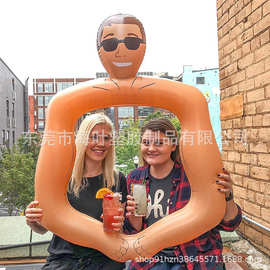 厂家直销 PVC充气相框 自拍框架道具 万圣诞节拍照工具派对装饰
