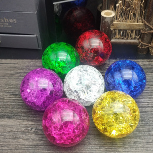 Baking paint ice crack ball bubble ball courtyard rockery running water fish tank tea tray landscaping accessories feng shui ball decoration glass ball