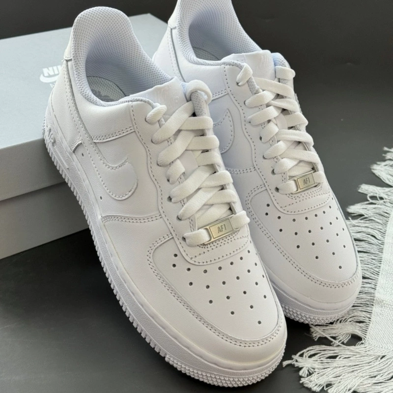 Nike Air Force 1, классические низкие износостойкие кроссовки, спортивные белые обувь