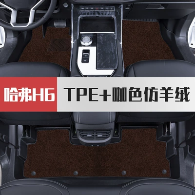 Modelə uyğun ayaqaltı – Guochao Champion Tpe Car Floor Mats - haval-h6-24-25-models-fourth-generation-two-wheel-drive-tpe-foot-pads-brown-imitation-cashmere-carpet