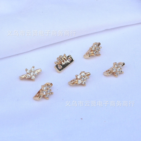 Copper beads with zircon pearl