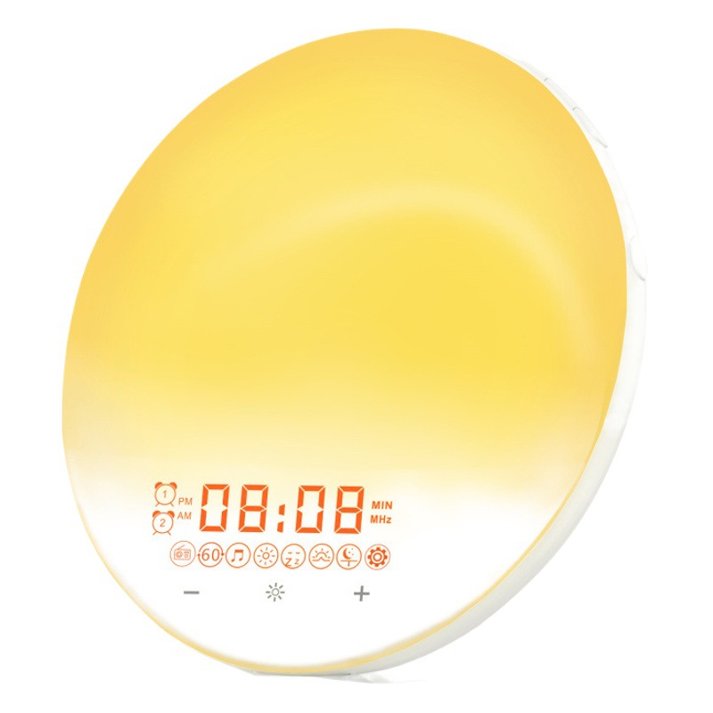 Radio FM despertador luz amanecer puesta del sol levantarse sueño colorido atmósfera luz ruido blanco dormir noche Luz