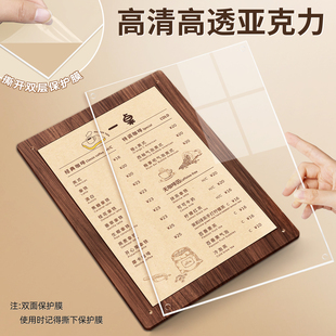 ✅Acrylic table card menu display card wooden table card custom display rack a4 price list dining room table