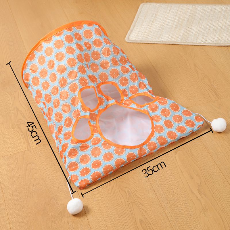 Gato de juguete divertido gato palo mascota auto-Hola diamante bolsa de juguete plegable anillo de papel túnel ratón mordedura-resistente gatito suministros