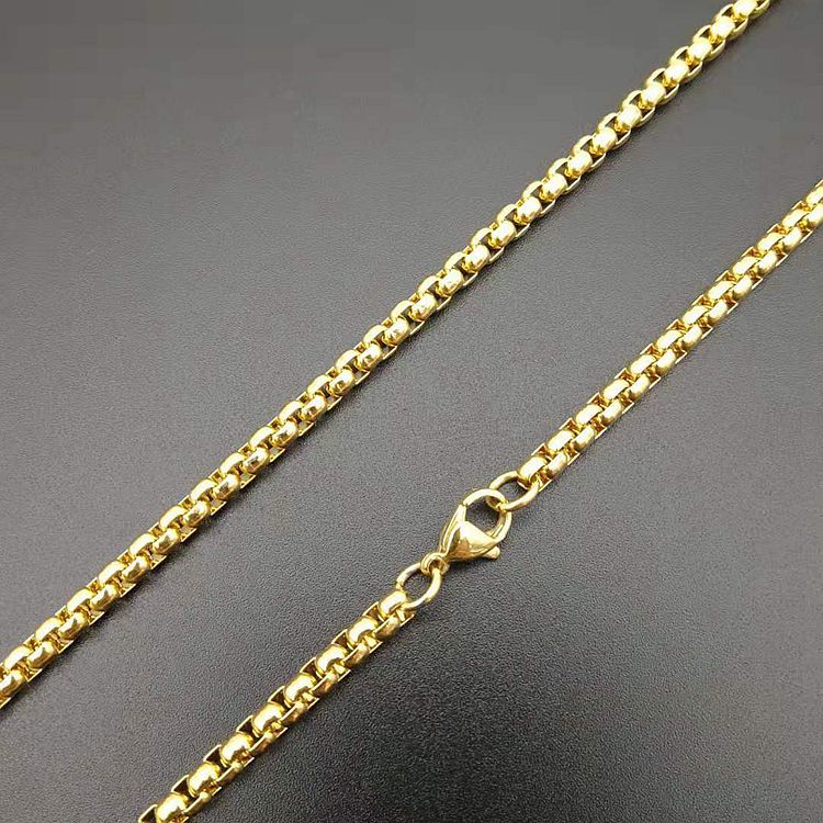 Collier pendentif en acier titane plaqué or serti de diamants, inspiré du hip-hop européen et américain transfrontalier._voghion.com