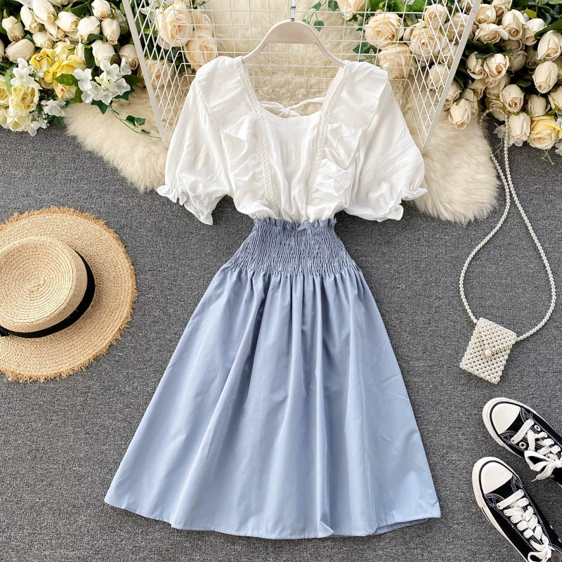 Французское первое любовное платье 2020 новый летний сладкий лотос