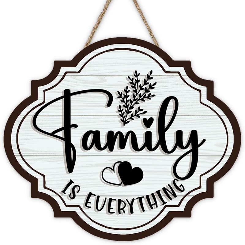 Cross-Border Vintage Family Universal Front Door Wooden Plaque Hanger Farmhouse Style Country Wooden Decorative Sign