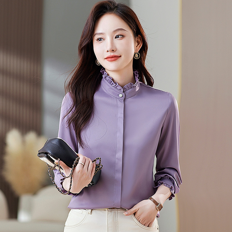 Casual Elegant Long-Sleeved Shirt Women's Slim Slim Shirt 2024 Spring New Casual Daily Work Clothing Top Casual Elegant Long-Sleeved Shirt Women's Slim Slim Shirt 2024 Spring New Casual Daily Work Clothing Top