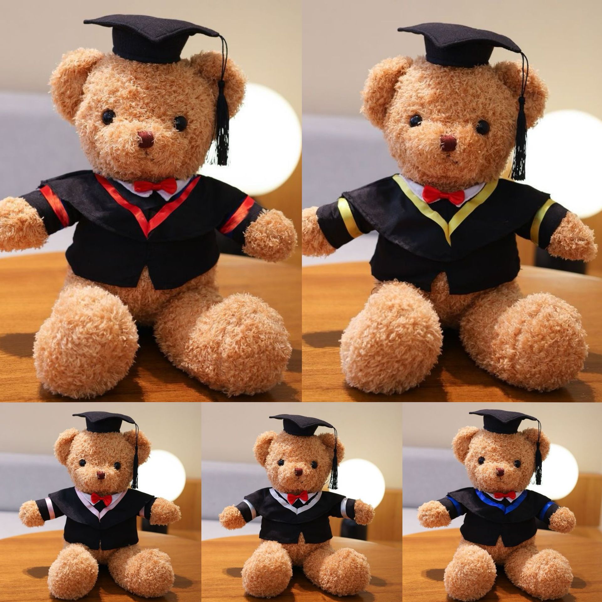 Graduation Bear Puppy Doctor Bear Teddy Toys Master Bachelor Uniform Teddy Bear Temporada de Graduation Impresión Regalo