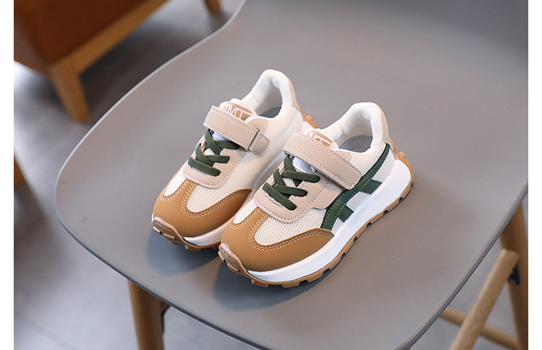 Forrest Gump-sko til børn 2023 Forårs- og efterårssæson Nye pigesko Lille mand talje Mesh-stof Drengefar_voghion.com