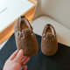 Children's cotton shoes 2023 Winter girls' soft bottom baby shoes kindergarten room velvet thickened plush shoes peas shoes