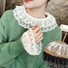Premium double-layer feathered pleated lace edge handmade wedding dress material DIY clothing cuffs collars skirts edges dolls
