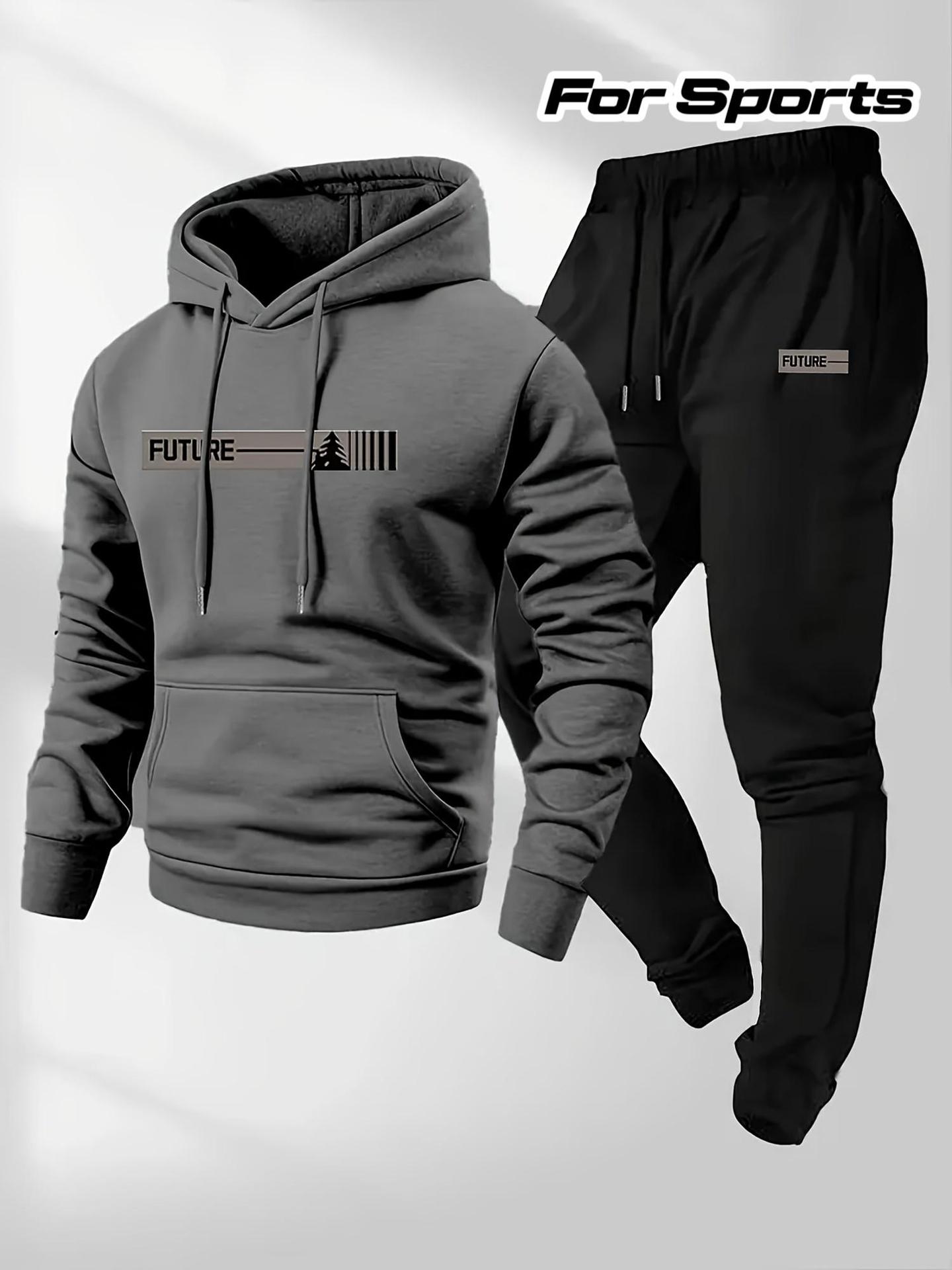 Cross-border nuevo estilo casual de moda para hombres y mujeres suéter impresa sudadera y trajes deportivos de cuerda de tracción Europa y América