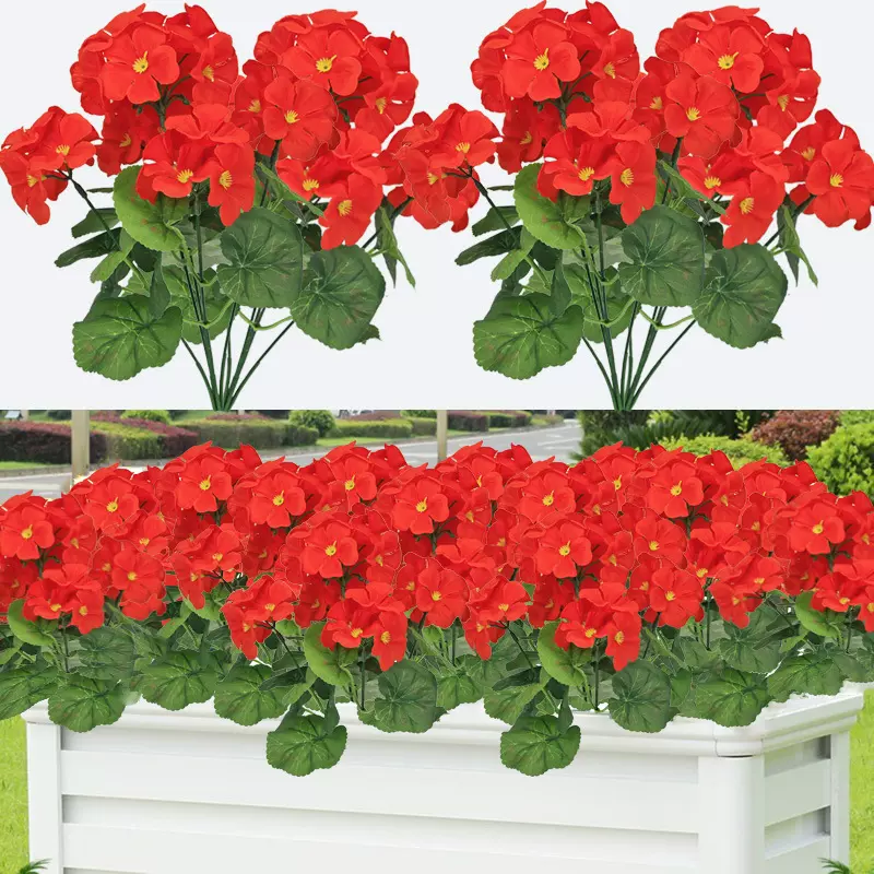 【现货】跨境亚马逊爆款热销风仿真海棠花假花家居客厅天竺葵丝花