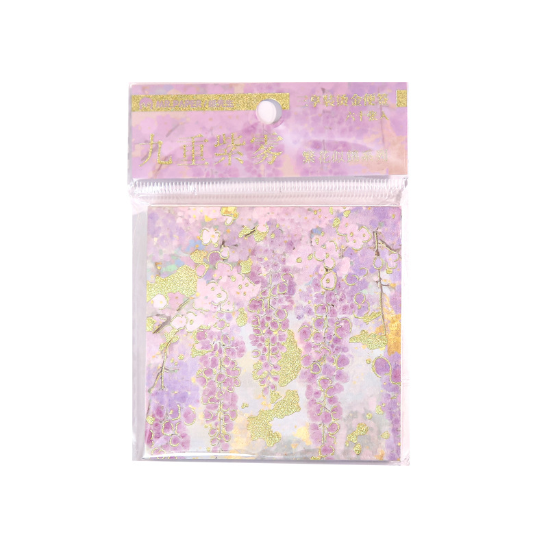 Mr. Paper Traje de tres paquetes de notas, serie de flores floreciente, notas avanzadas de estilo nacional, papel de material de decoración de cuentas a mano