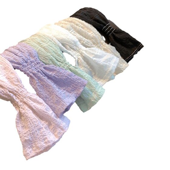 Summer Outdoor Sunscreen Cute Girls Korean Loose Lace Sleeves Solid Color Women's Anti-UV Ice Silk Sleeves