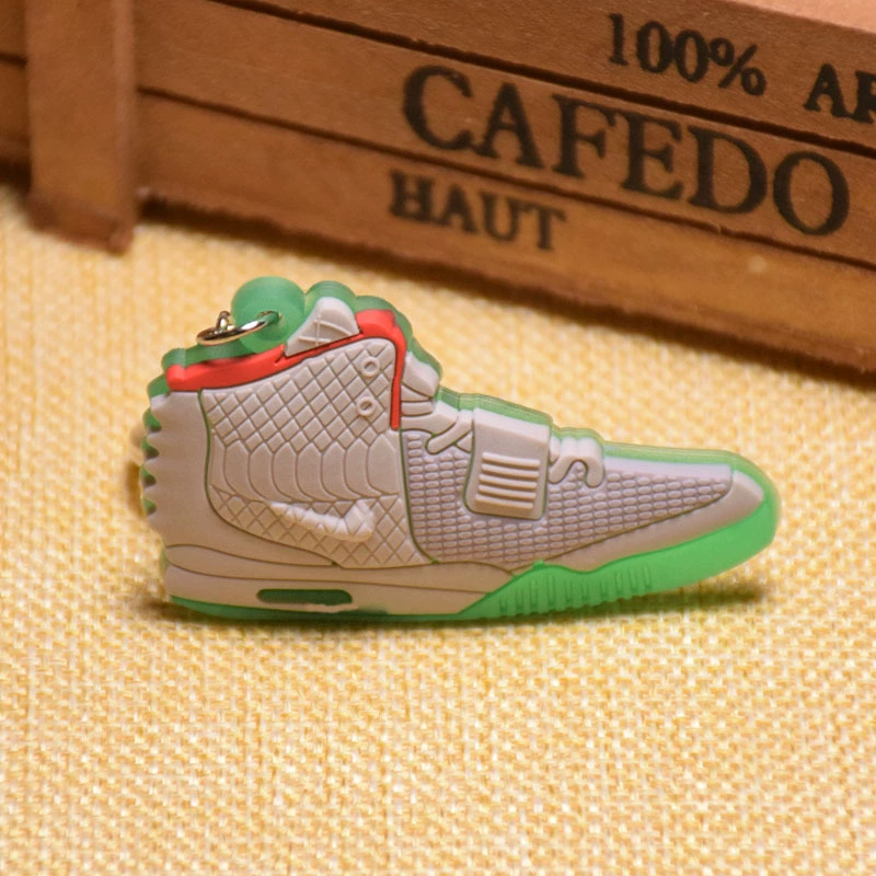 Keychain Adi 3D sneaker, soft PVC mini shoe charm, 8 × 4 × 2 cm, lightweight