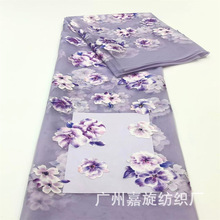 小清新激光花朵连衣裙面料彩色印花贴花网纱童装礼服裙绣花布LACE
