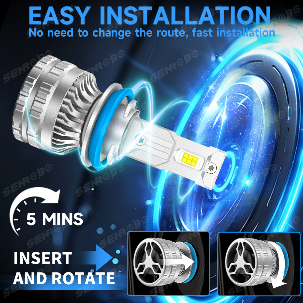 Ventas transfronterizas en caliente led faro de automóvil H1 H7 ultra brillante concentrador de luz H4 lejos y cerca en un faro de automóvil reforma de lámpara