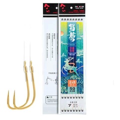 Sichuan Art Line Double Hook Sea Evening Gold with Thorns without Thorns Gold Sleeve with Thorns without Thorns Ise Ni Izu Red Tooth Hook Fishing Gear