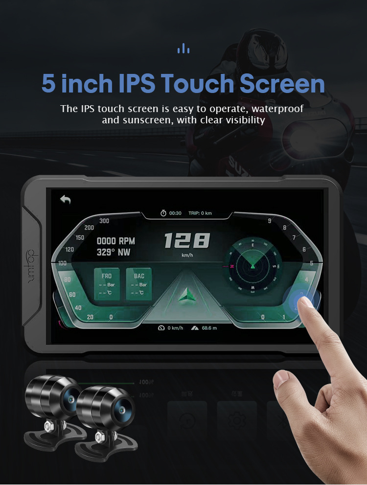 Motorcycle locomotive smart car machine cast screen driving recorder carplay suitable for Android Apple Hongmeng