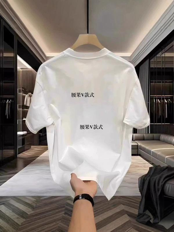 ヘビーウェイトピュアコットン半袖Tシャツメンズルーズ夏香港スタイルトレンディな五分袖学生カップルトップスTシャツ|undefined