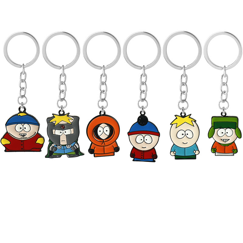 Movie Peripherals South Park South Park Keychain Alloy Cartoon Character Pendant Creative Small Gifts