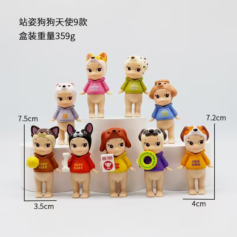 Figura Sorpresa en Caja Ciega, Empaquetada Individualmente, Decoración para Coche, Juguete Moderno para Escritorio, Muñeco de Gato en Caja Ciega, Soporte para Teléfono.