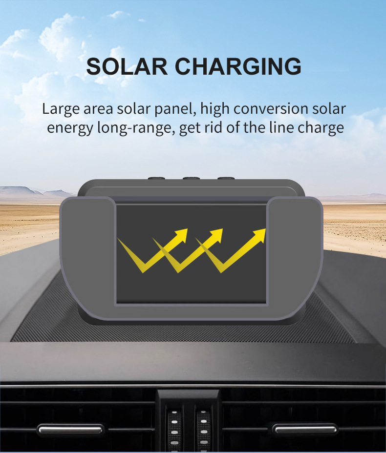 Cross-Border T14 Time and Temperature Display Large Screen Tire Pressure Monitor Built-In External Car Universal Wireless Solar