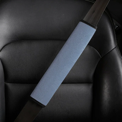 Safety Belt Extension Protective — Sürətlər qutusu və əl tormozu başlıqları - suede-gentleman-blue-30cm1-pack