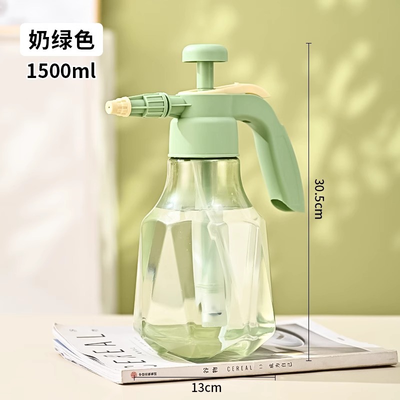 Botella pulverizadora a presión para regar plantas, pequeña regadera doméstica para soluciones de limpieza y alcohol.