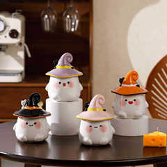 マジックゴーストハットセラミックカップハロウィンギフト子供のためのクリエイティブ小さな装飾品カップ女の子の誕生日ギフトカップ