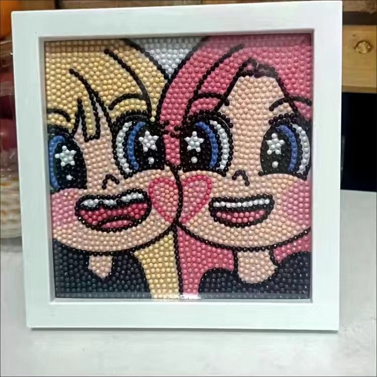 Diamante infantil DIY hecha a mano con material de marco paquete de dibujos animados Sanliou pegatinas de diamante regalo al por mayor pinturas de mampostería