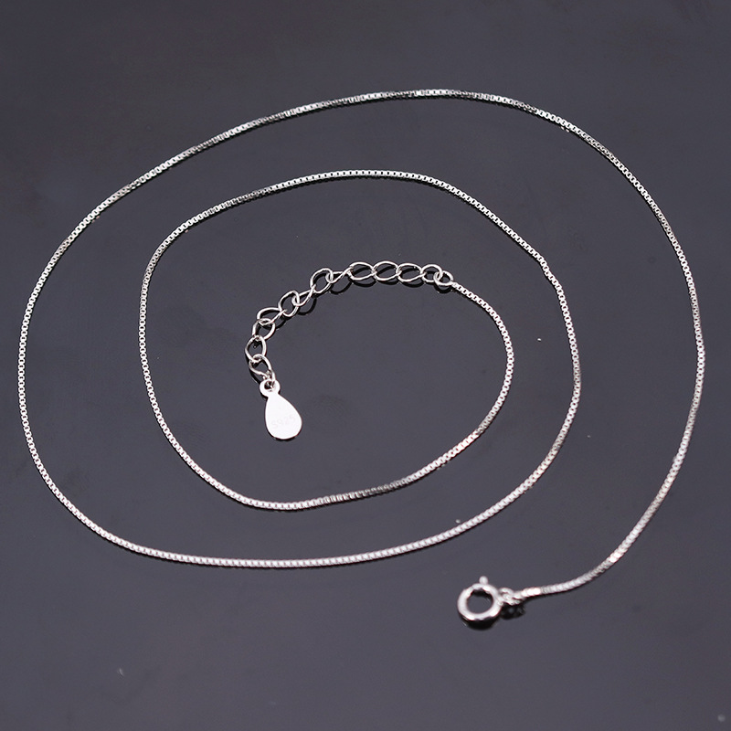 Cadena de caja de collar de plata esterlina S925 cadena en forma de O Cadena de onda de agua cadena estrellada Cruz cadena femenina Cadena de clavícula cadena al por mayor