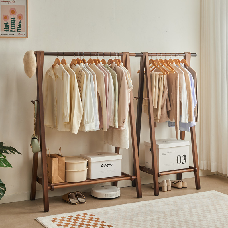 Perchero de madera maciza piso haya percha habitación dormitorio hogar ropa de noche artefacto para la noche