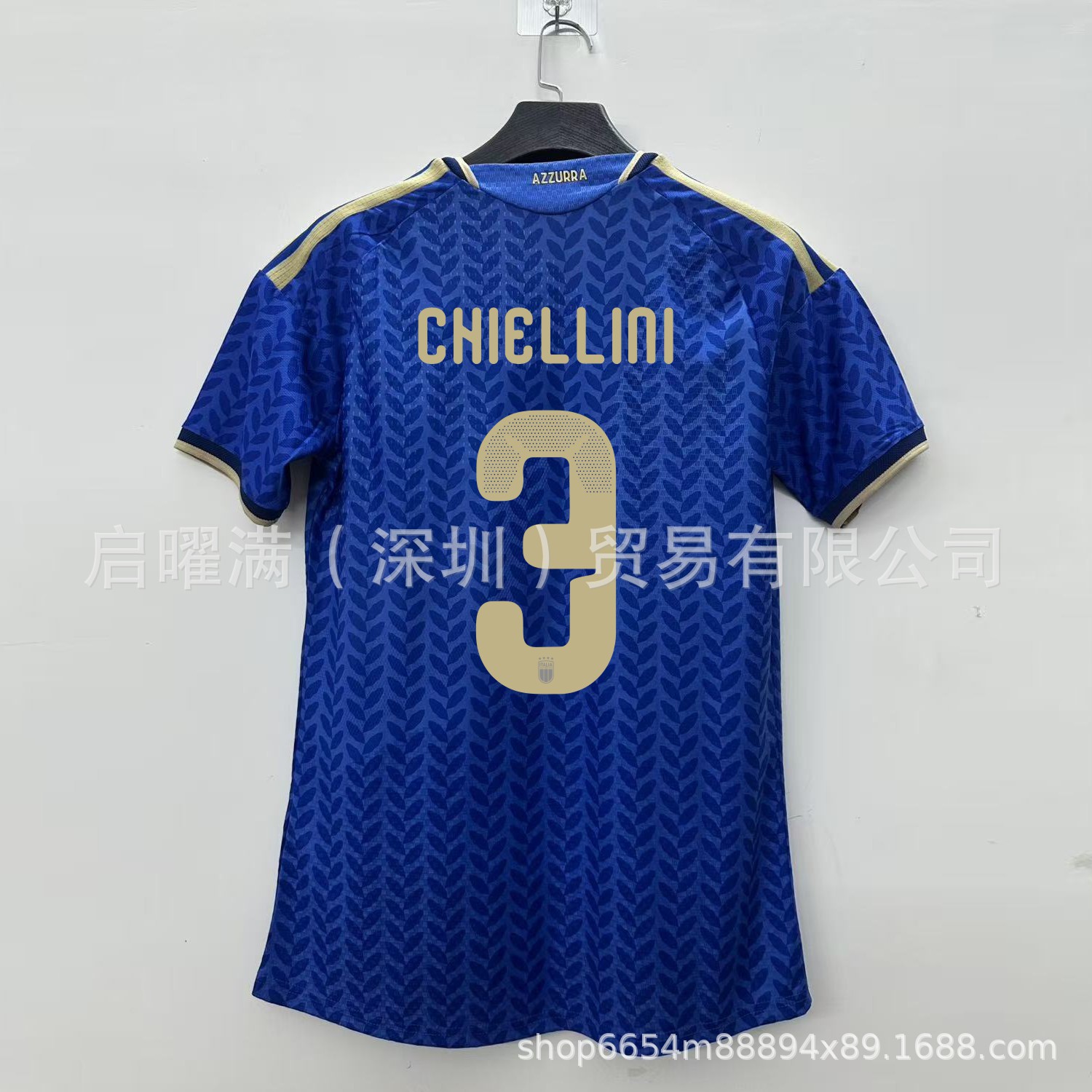 Al por mayor 2627 camiseta de casa de la Copa del Mundo de Italia versión de jugadores de fútbol Chiesa Bacho camiseta de fanáticos versión de camiseta