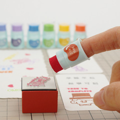 35-color Mini DIY Fingertip Stamp Pad Handmade Fingertip Ink Pad Rubber Stamp Fabric Use Finger Painting Ink Pad