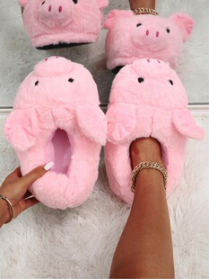 I 86972L Cartoon Pink Pig Slippers ��ͨС�i���� �羳�W��