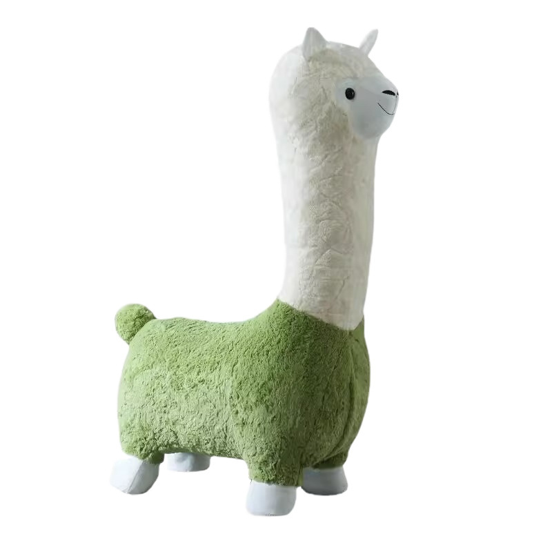 Internet celebridad creativa taburetes de alpaca de tamaño grande sala de estar adornos de suelo asiento de animales de peluche regalo de mudanza de nuevo hogar