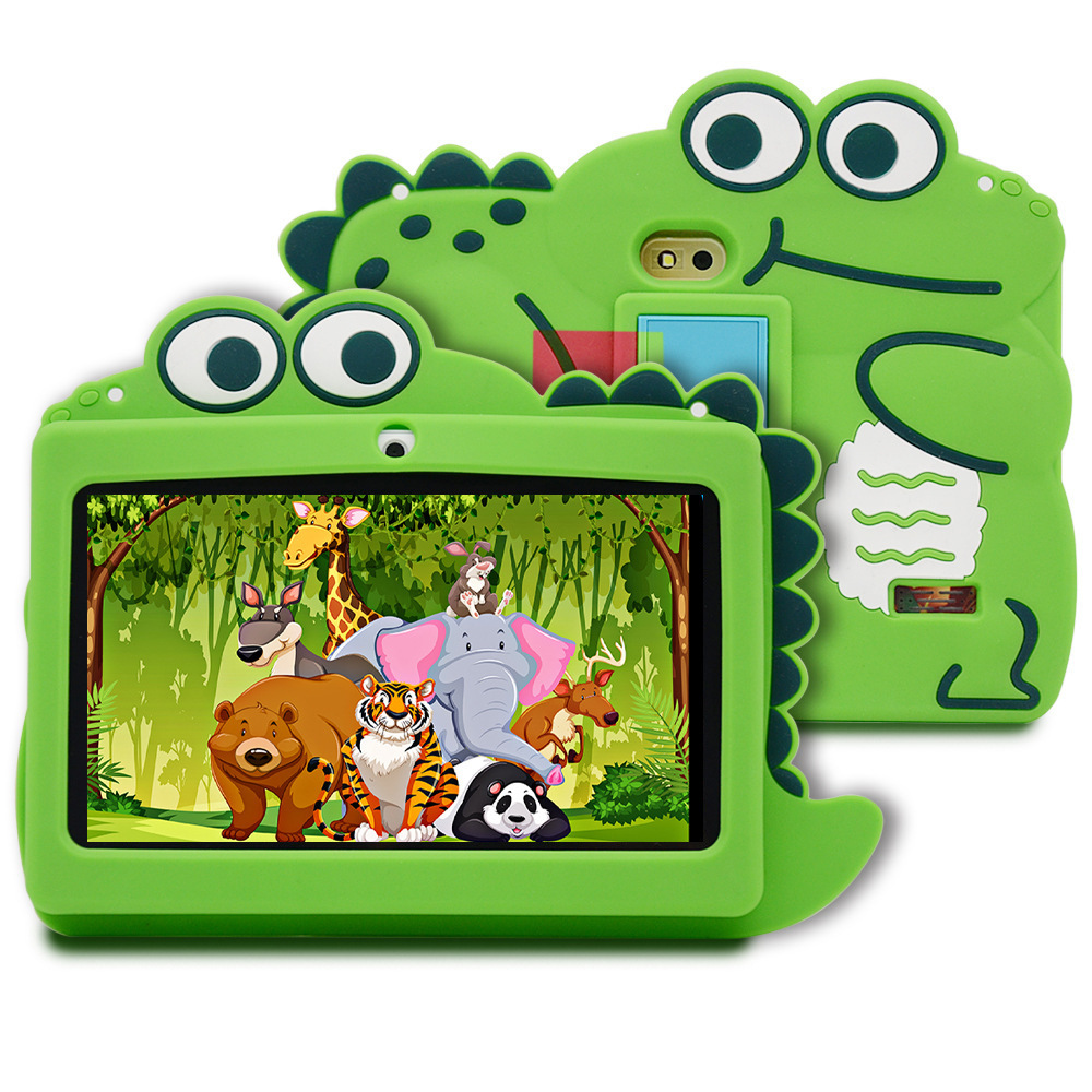 Crocodile 7inch Kidsren's Tablet Computer 6+128 Android 15 Comes with Leather Case Kidsren's Game Early Education