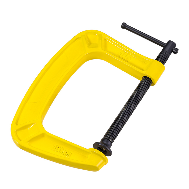 Abrazadera en forma de g antideslizante de hierro dúctil engrosado de grado industrial, abrazadera para carpintería pesada, herramienta duradera reforzada, abrazadera en forma de g