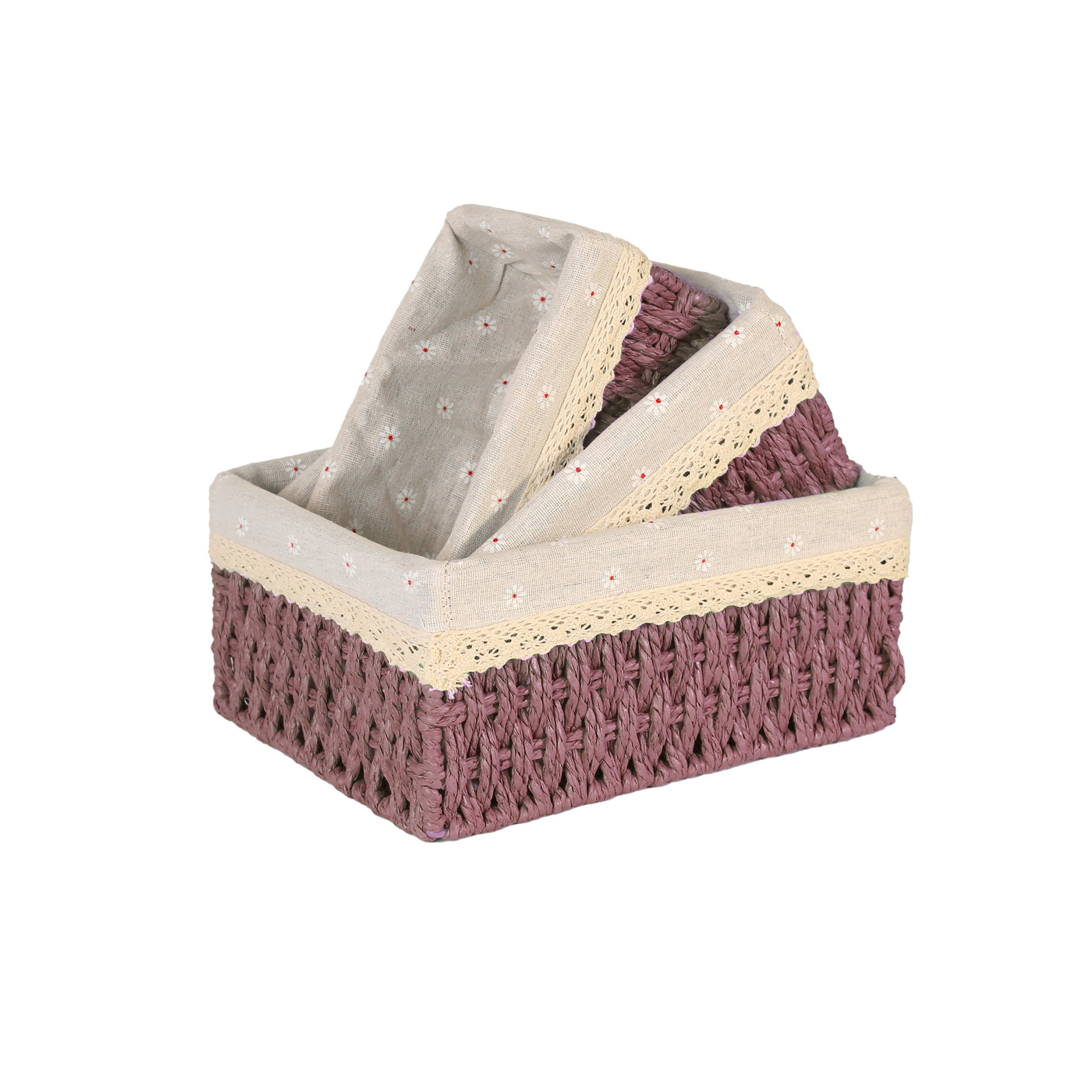 Transfronterizo trenzado cesta de almacenamiento mesa de té caja de almacenamiento bocadillos cosméticos cesta de almacenamiento cajas de almacenamiento trenzadas