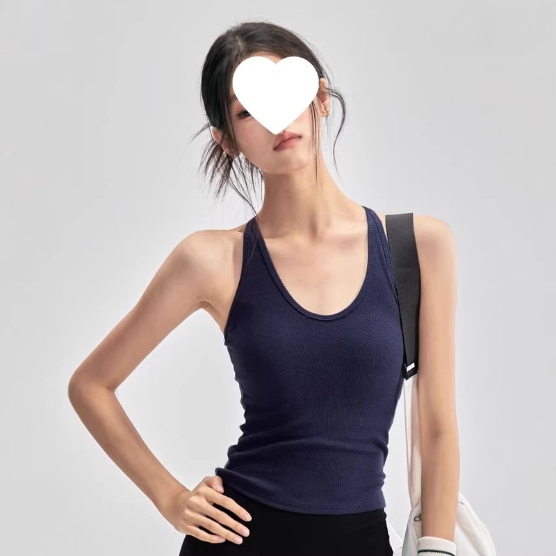 Fitness Girl's All-In-One Sports Vest, Shock-Proof and Beautiful Back Yoga Wear, Can Be Worn as Outerwear, Slimming Running Training Top