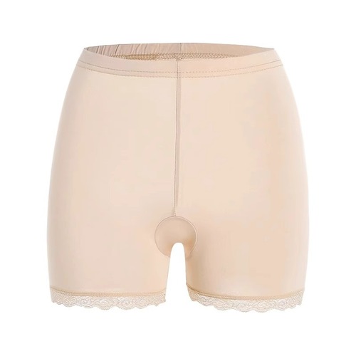 Women's Invisible Ice Silk Safety Pants - Spring and Summer Thin Tight Non-Wrinkle Edge Lining Leggings for Plus Size