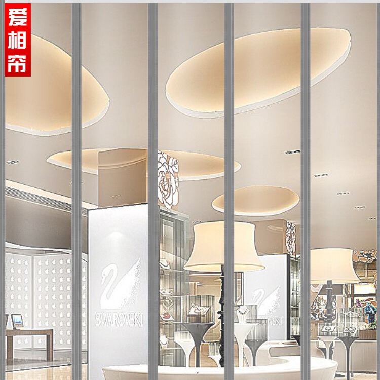 Air conditioning door curtain heat insulation partition curtain magnet self-priming soft door curtain plastic transparent PVC air conditioning supermarket door curtain