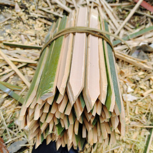 Bamboo pile construction lofting with bamboo in the ground survey Bamboo pile engineering Pointed bamboo patch Surveying bamboo patch Bamboo pile