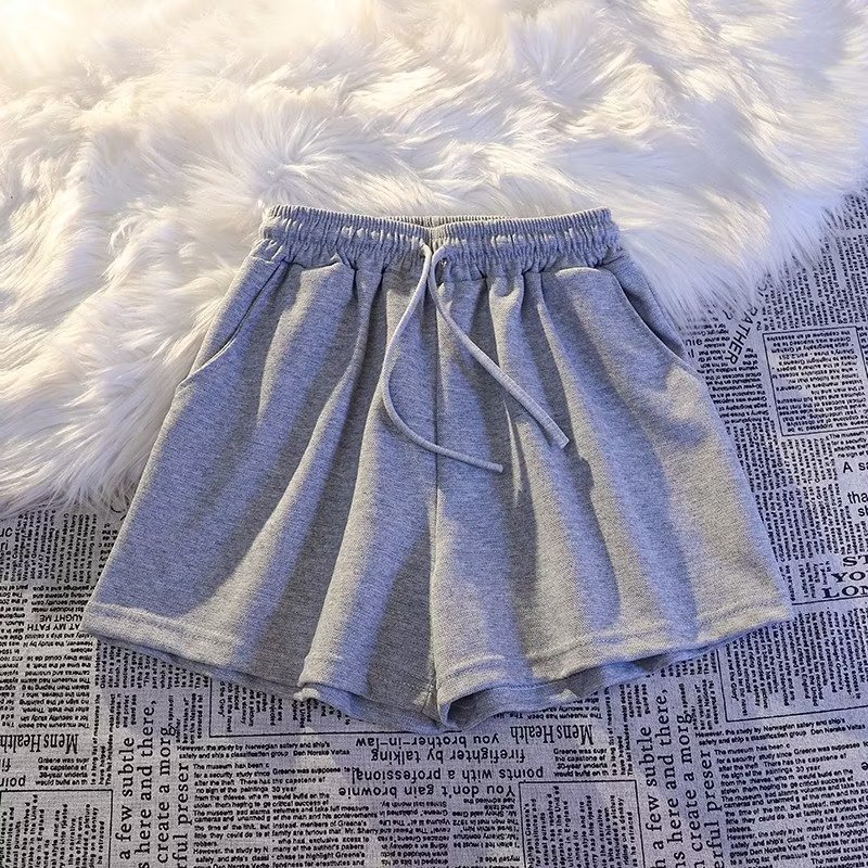 Summer loose, slimming hot pants for women, Korean style pure color yoga pants, all-matching casual home sports three-quarter shorts