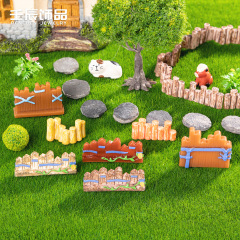 模擬クリエイティブマイクロ風景田園フェンスガーデニング造園 diy 樹脂工芸品小さな装飾品リビングルームの装飾